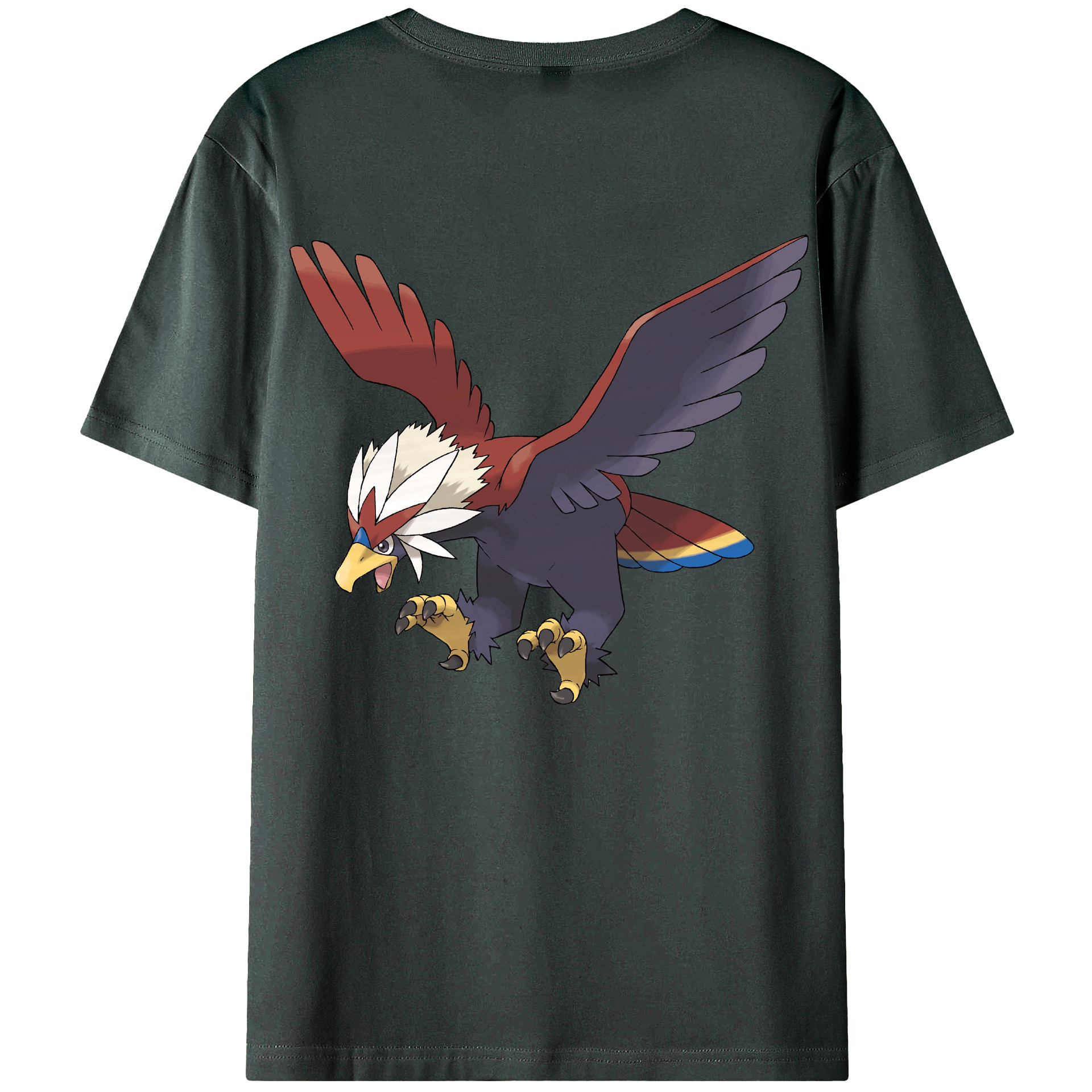 （画像用） ポケットモンスター Pokémon 綿100％ メンズ半袖Tシャツ（バックプリント） 通気性